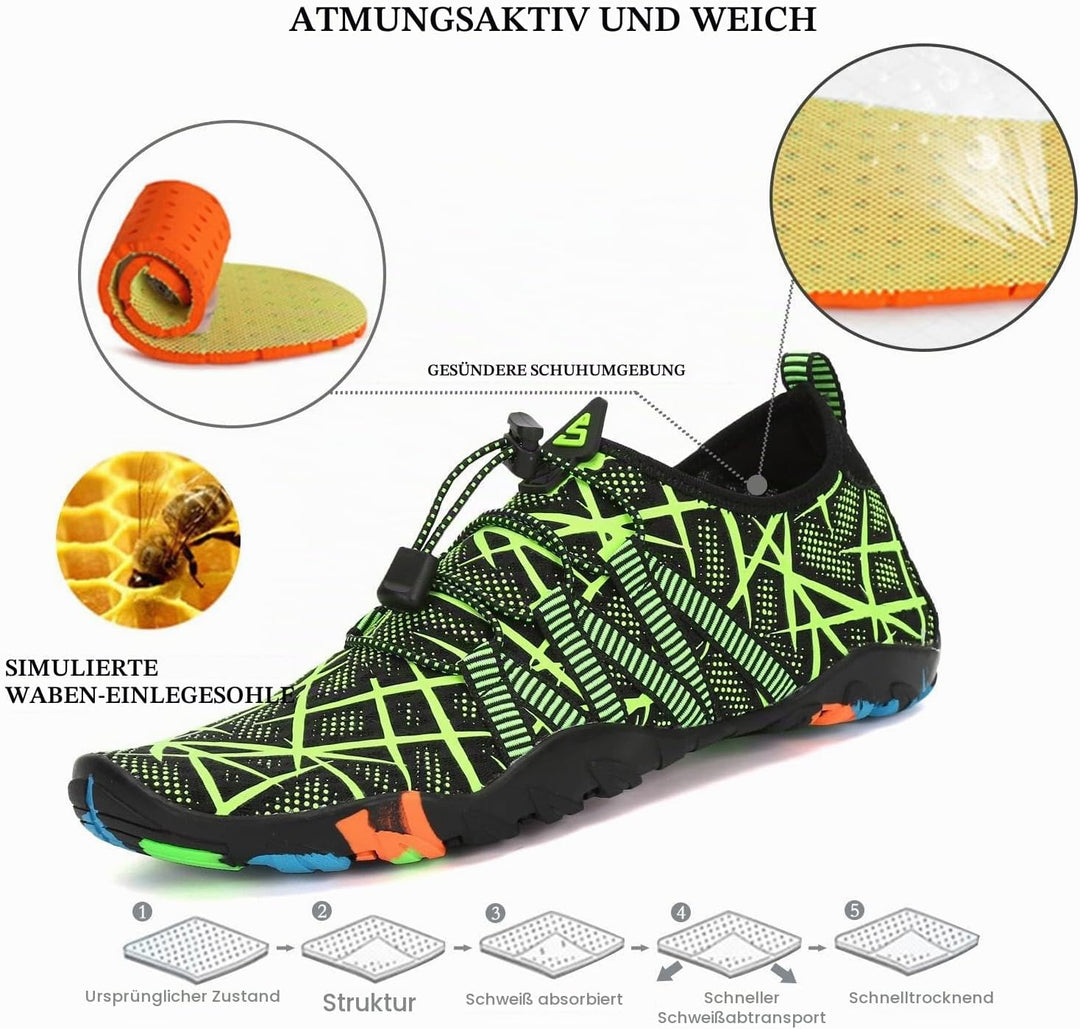 SAGUARO Badeschuhe Damen Herren Wasserschuhe Aquaschuhe Barfuss Schuhe Schnell Trocknend Strandschuh