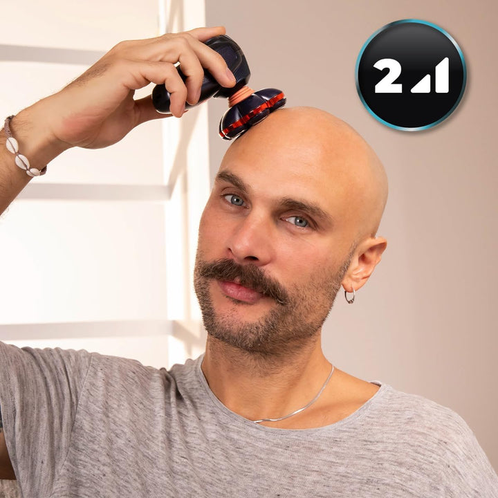 Cecotec Kopfrasierer PrecisionCare Skull Victory, 7 Scherköpfe, IPX7