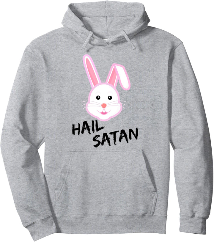 Hail Satan Hase Death Metal Sarkasmus Pullover Hoodie