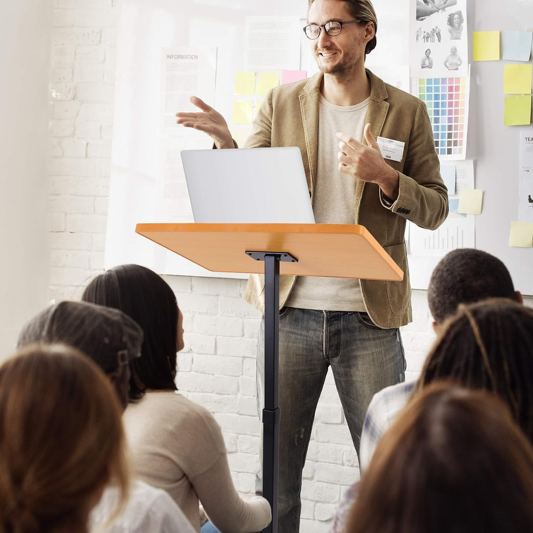 Pyle Stehpult Höhenverstellbar – Mobiler Laptopständer & Stehtisch für Büro, Bühne oder Präsentation