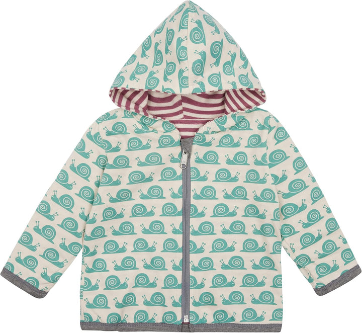 loud + proud Unisex Baby Ringel, GOTS Zertifiziert Wendejacke 50-56 Grape, 50-56 Grape