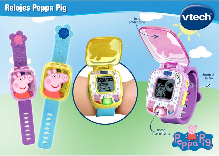 VTech Peppa Pig 3480-526067 Spielzeuguhr, Blau, Einheitsgrösse