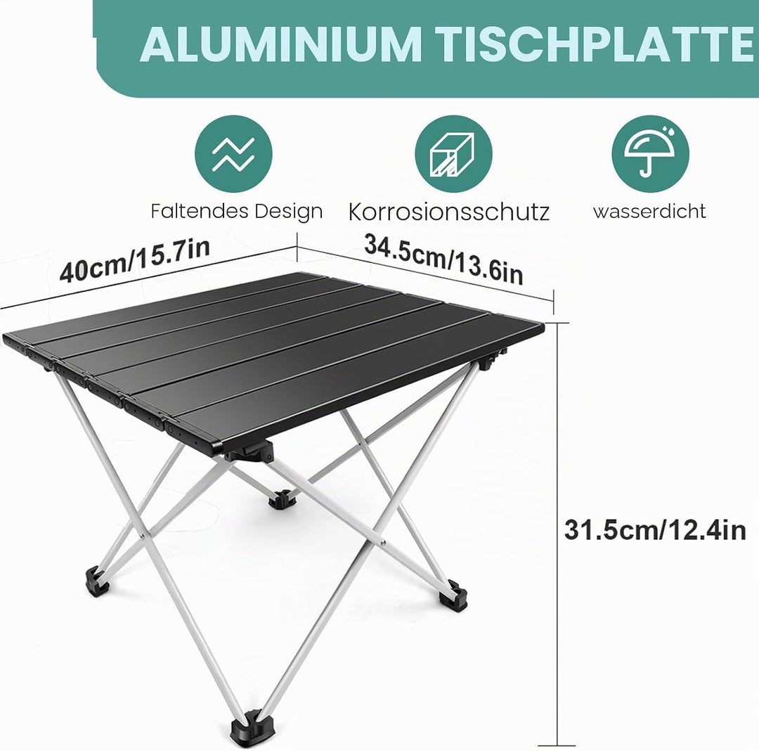 Aluminium Camping Tisch Klappbar Tisch, Wasserdicht, Rostfest, Korrosionsschutz, für Picknick Garten