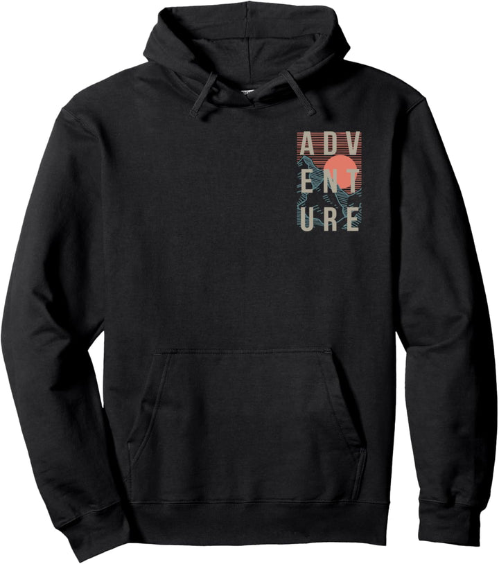 Adventure Square Lines Front Back Pullover Hoodie