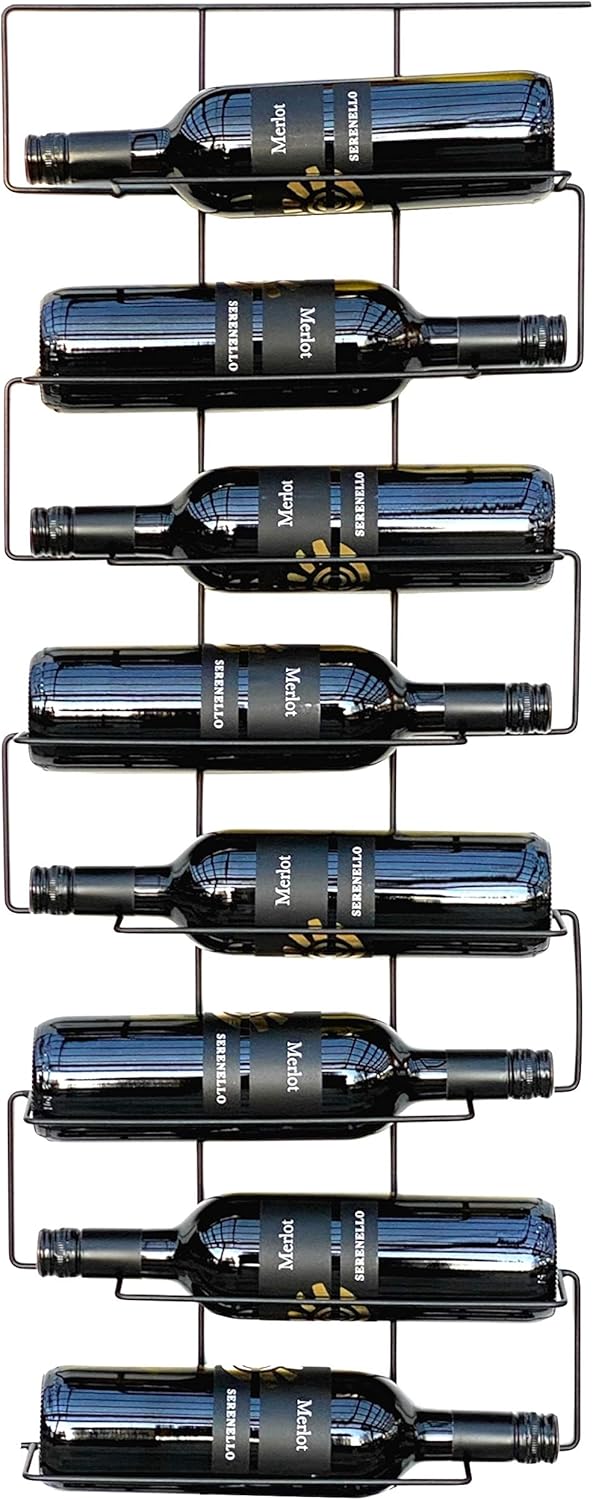 DanDiBo Weinregal Metall Schwarz Wand Schmal 96135 Flaschenregal Flaschenständer Flaschenhalter