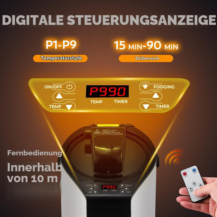 CGOLDENWALL Tragbare Dampfsauna Dampfgenerator 3L, Heimsauna Dampfgenerator mit Fernbedienung, Begas