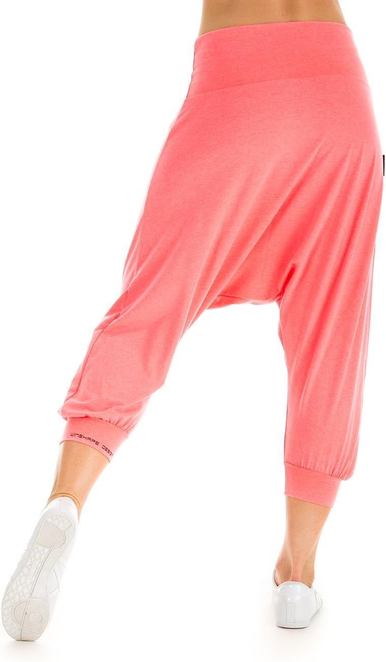 Winshape Damen Trainingshose 3/4-Haremshose WBE7 UNISEX Dance Fitness Freizeit Sport WBE7-NEON-CORAL