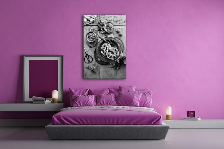 deyoli fruchtiger Kuchen Format: 80x60 Effekt: Schwarz/Weiss als Leinwand, Motiv fertig gerahmt auf