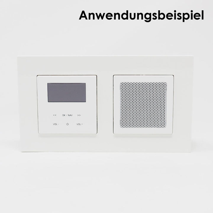 LOGIQ Unterputz Radio mit 2W RMS Lautsprecher, DAB+, UKW und Bluetooth, OLED-Display, Weck- und Slee
