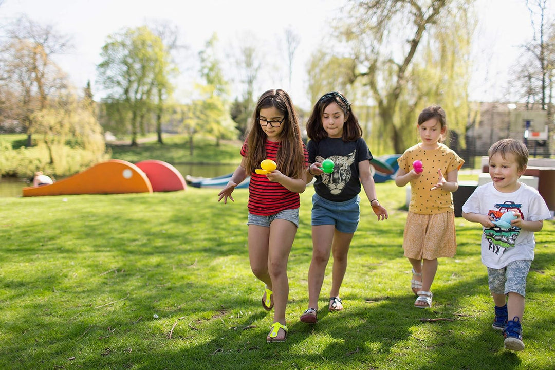 Eier Löffel Laufen - Gartenspiele für Kinder - Bewegungsspiele - Spiele für Draussen
