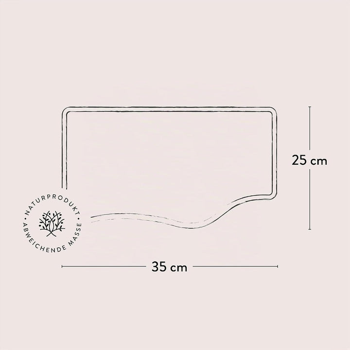 DAS OLIVENHOLZBRETT® Schneidebrett rustikal 35cm x25cm x2,5cm 35L x 25B cm, 35L x 25B cm