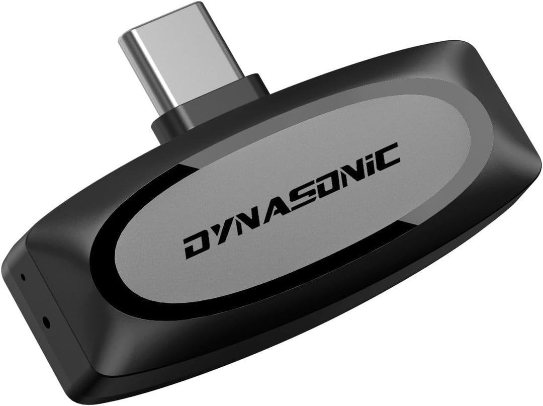 DYNASONIC DM-Pro 02 (2. Generation) Professionelles kabelloses Mikrofon Android Typ C. Lavalier-Anst
