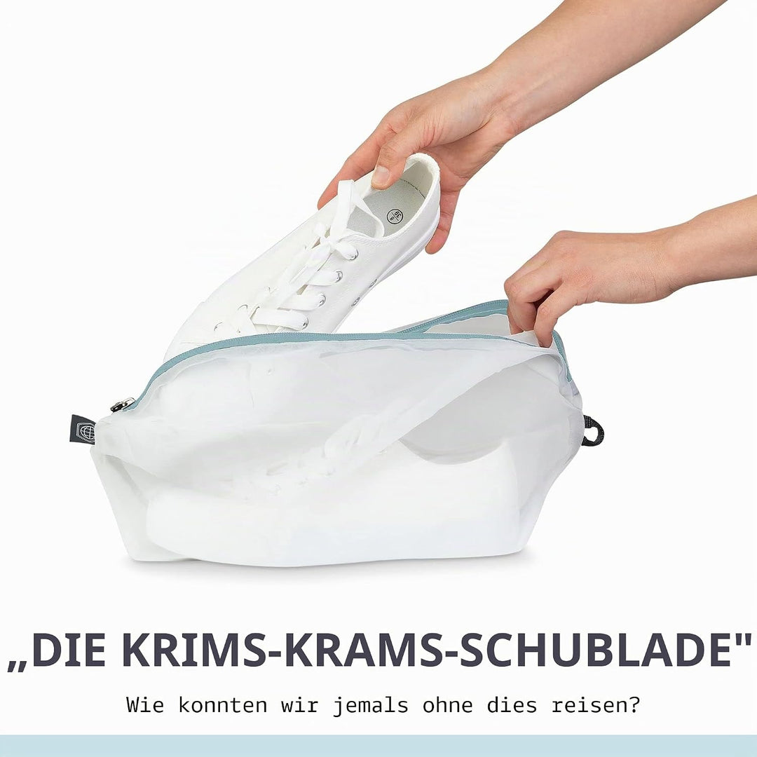 Grosses Packwürfel-Set mit durchsichtigem Netz, Kompressions-Verpackungswürfel, Reise-Organizer (sta