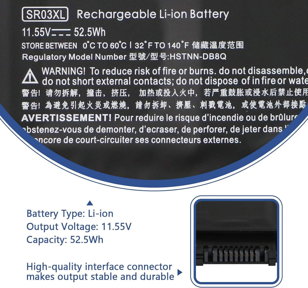 ANTIEE SR03XL Laptop Akku für HP Pavilion 15-CX 15-CX0056WM 15-CX0058WM Envy X360 15-CN 15-CP 17-BW