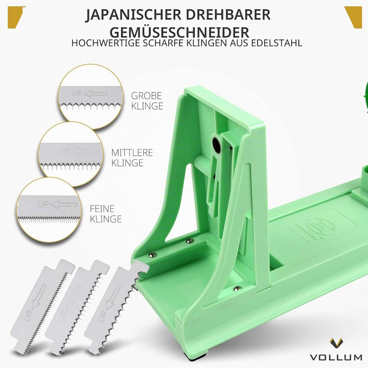 Vollum Japanischer Spiralschneider mit 1 geraden Klinge und 3 gezackten Klingen