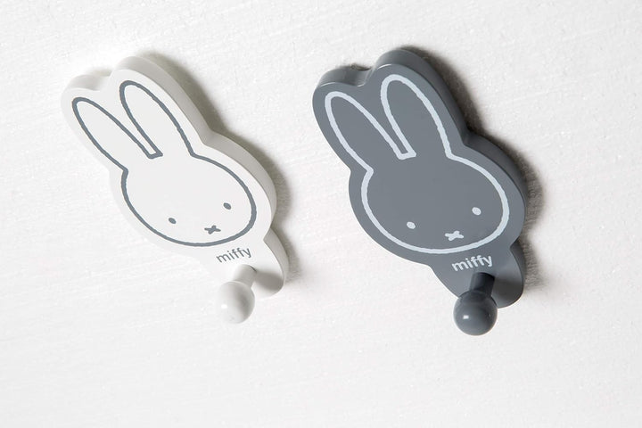 roba Wandhaken miffy 2er-Set mit Hasen Motiv - Garderobe & Deko fürs Baby & Kinderzimmer - Kleiderha