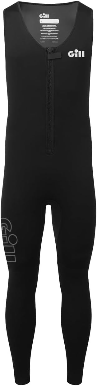 Gill Dynamic Long John Neoprenanzug, ärmellos, 3 mm Thermo- und Aufprallschutz, Bio-Schaum, Reissver