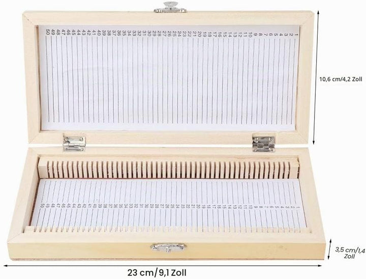 Aufbewahrungsbox für Holzdias zum Platzieren vorbereiteter Objektträger, Metallschnalle Pure Solid W