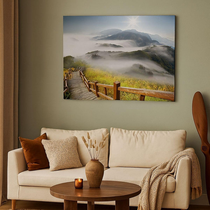 Bilder auf Leinwand Asien schönheit berg landschaft Leinwandbild 70x50cm Wandbilder Dekoration Wohnz