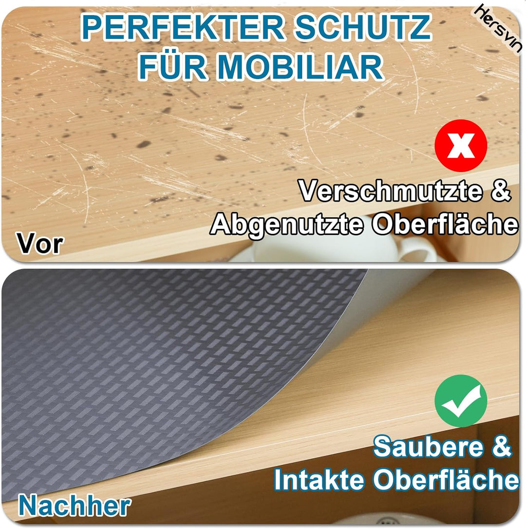 Hersvin Schubladenmatte (Übergrösse) 70cmx500cm Schrankpapier Schubladeneinlage EVA Wasserfest Nicht