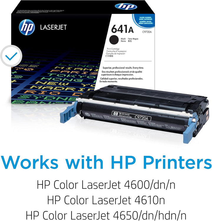 HP 641A (C9720A) Schwarz Original Toner für HP Color Laserjet 4600, HP Color Laserjet 4650, Schwarz