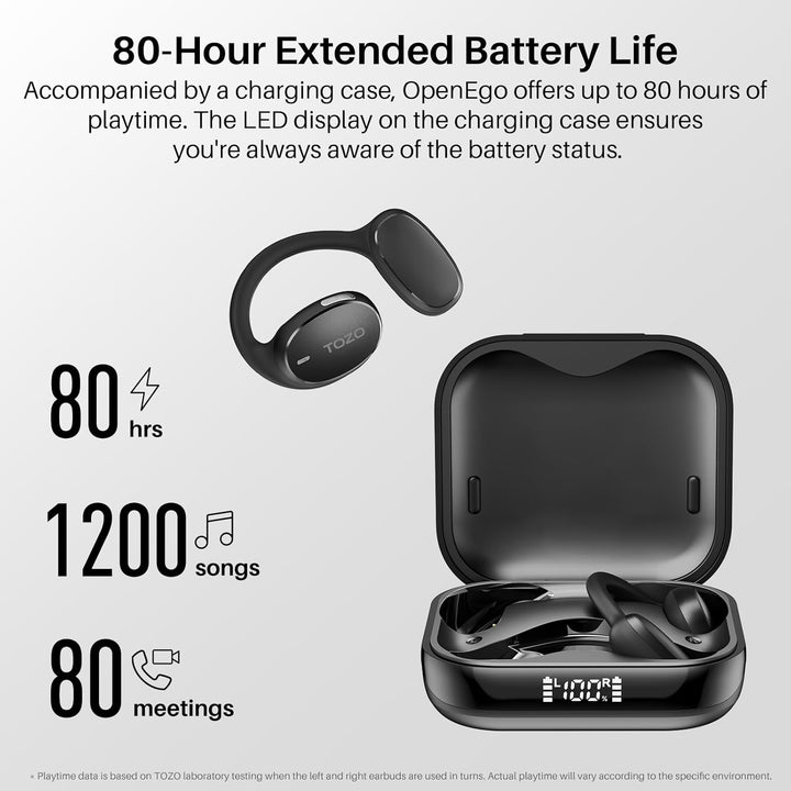 TOZO OpenEgo Open Ear Kopfhörer 5.3 Bluetooth Kopfhörer Sport mit Ohrbügel,Kopfhörer Kabellos Blueto