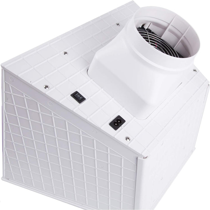 Fengda Tragbare Airbrush Hobby Spritzkabine Sprühbox BD-515 mit LED-Leuchten und Drehteller zum Sprü