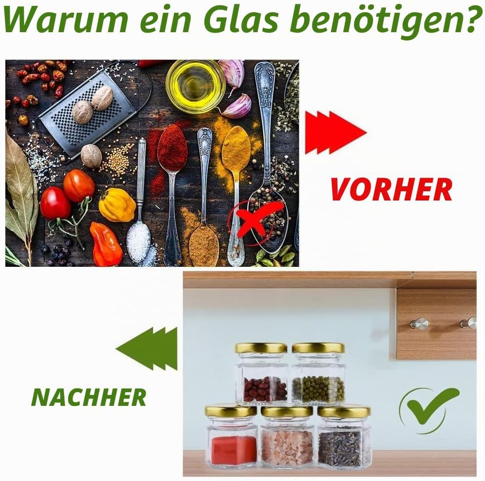 Kleine Honiggläser, Honigglas mit Honiglöffel, Kleine Gläser mit Bienen Anhänger, Mini Honigtöpfe mi