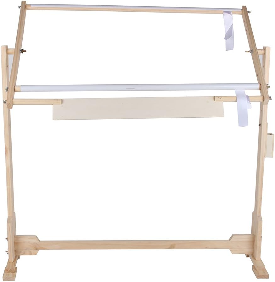 Stickerei-Ständer, Tapisserieständer, 14 CT Holzboden Tapisserieständer mit 5 Höhen