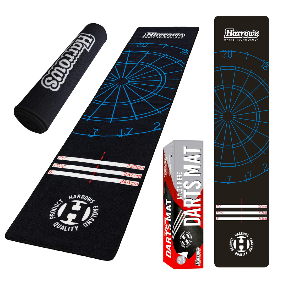 Harrows Dartteppich I Dartmatte mit Dart Oche I Dart Teppich für Steeldarts & Softdarts I Turnier Mi
