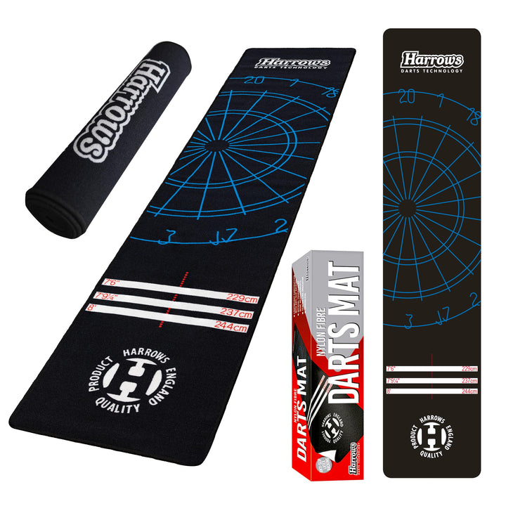 Harrows Dartteppich I Dartmatte mit Dart Oche I Dart Teppich für Steeldarts & Softdarts I Turnier Mi
