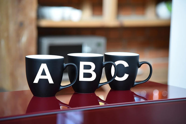 Mahlwerck Jumbotasse, selbst gestalten, grosse Porzellan-Kaffeetasse, matte Oberfläche, Tasse mit Bu