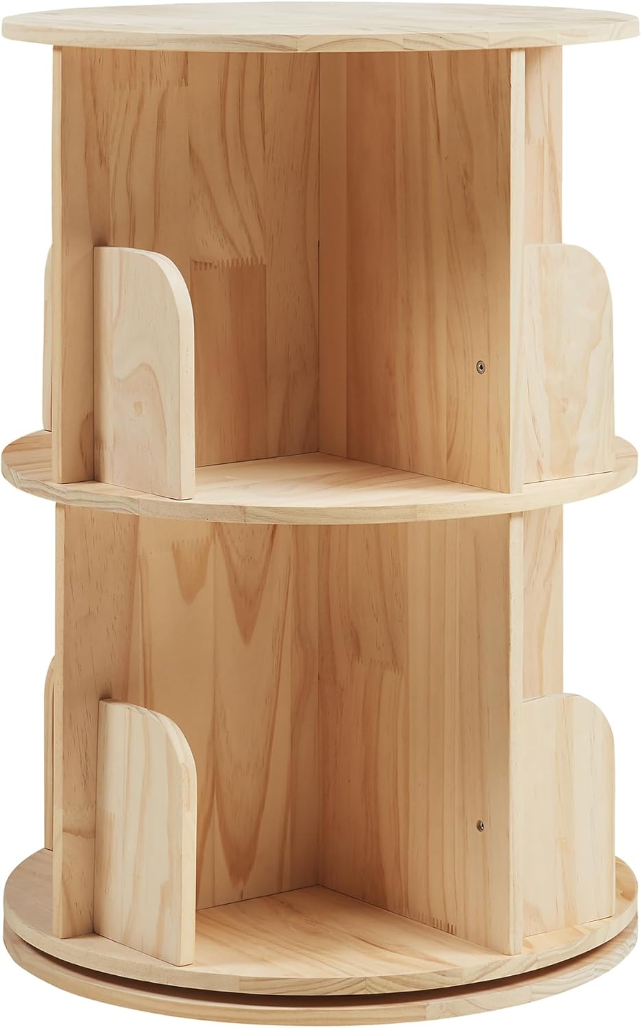 [en.casa] Drehbares Bücherregal für Kinder Chasek Spielzeugregal mit 2 Ebenen Drehregal Kiefernholz