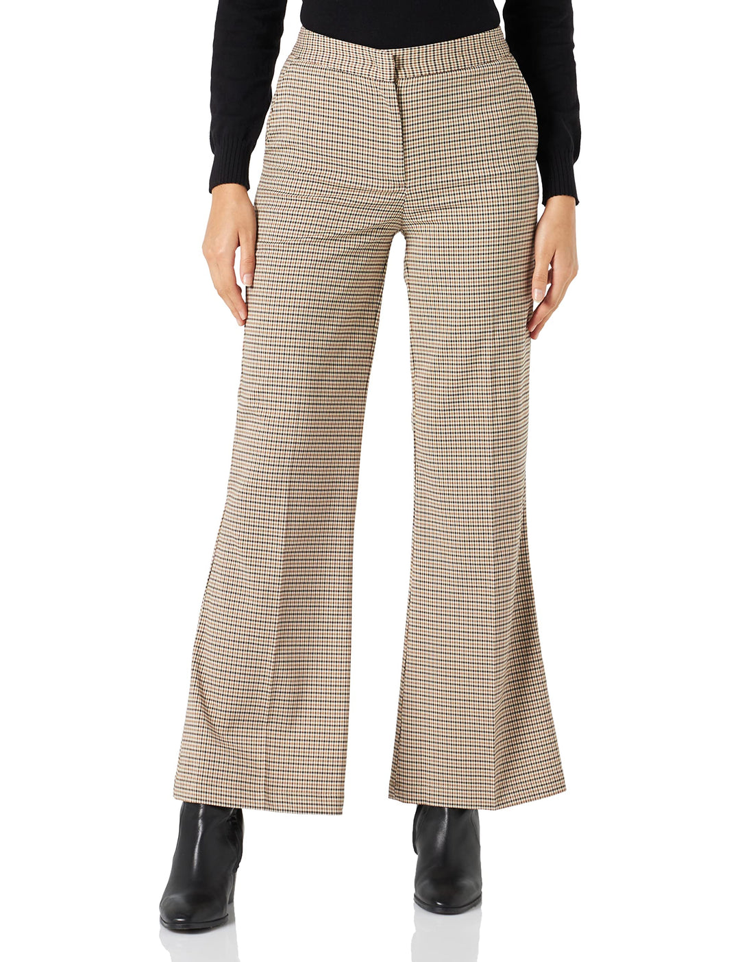 United Colors of Benetton Damen Hose 44 911 Schottisches Beige, 44 911 Schottisches Beige
