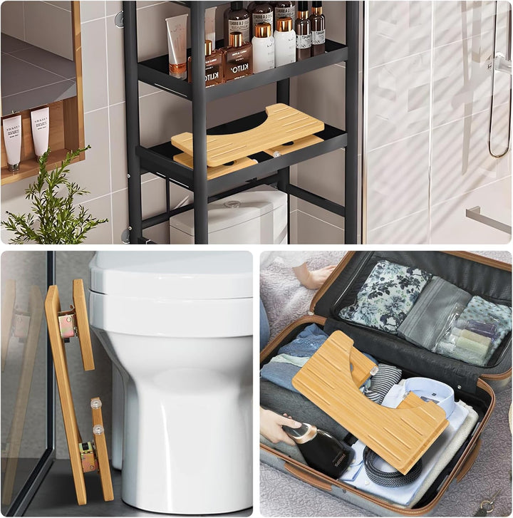 Toilettenhocker Holz, Klappbarer WC Hocker für Erwachsene, Toilettenhocker Erwachsene,Tritthocker Kl