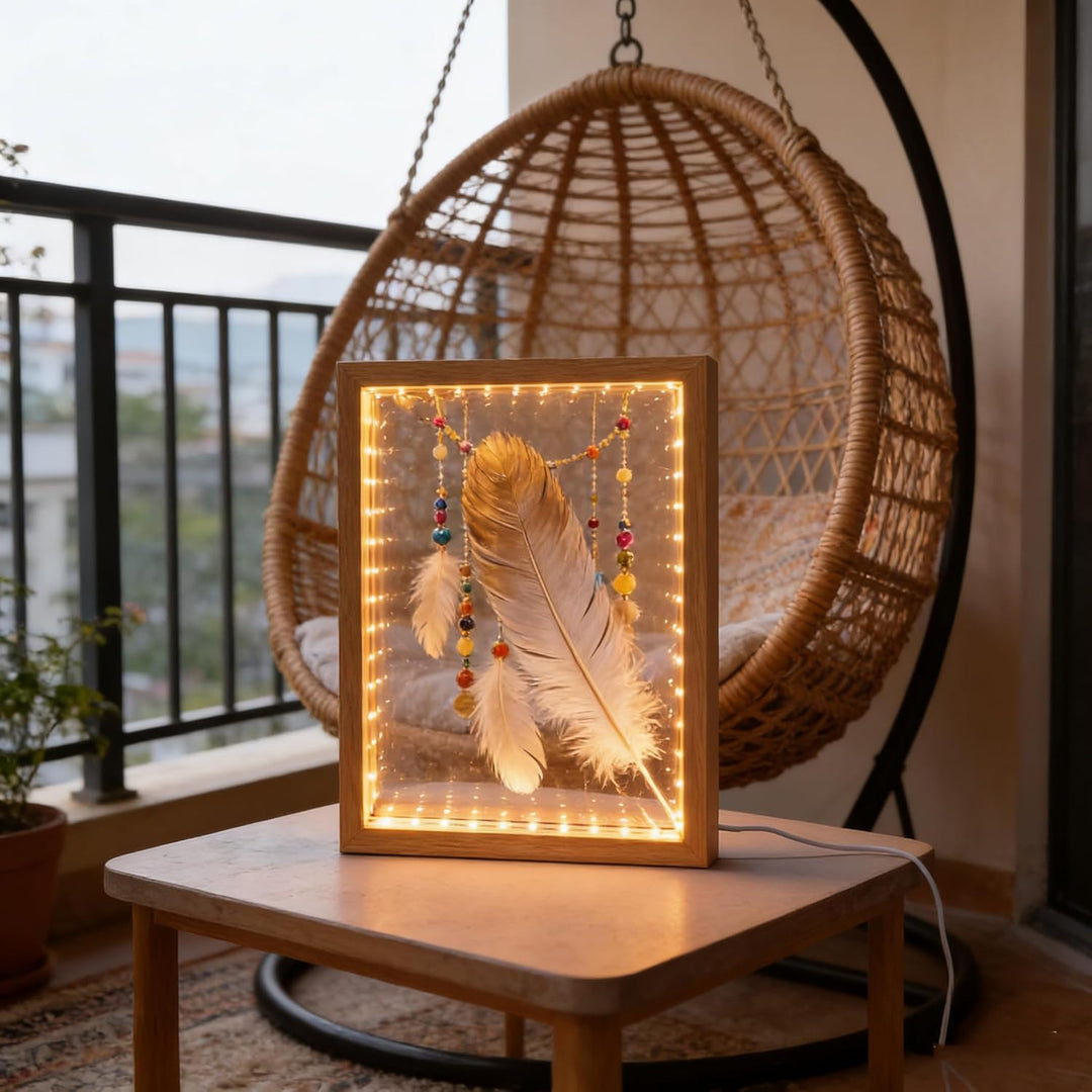 HanYun 3D Bilderrahmen Zum Befüllen mit LED, 21.5X26.5cm Bilderrahmen n tiefer 3.8cm, Objektrahmen 3