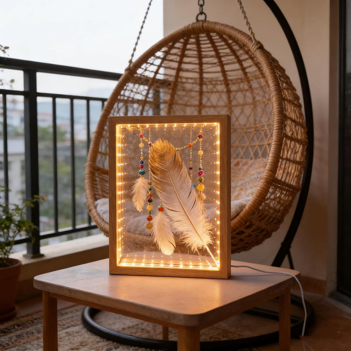 HanYun 3D Bilderrahmen Zum Befüllen mit LED, 21.5X26.5cm Bilderrahmen n tiefer 3.8cm, Objektrahmen 3