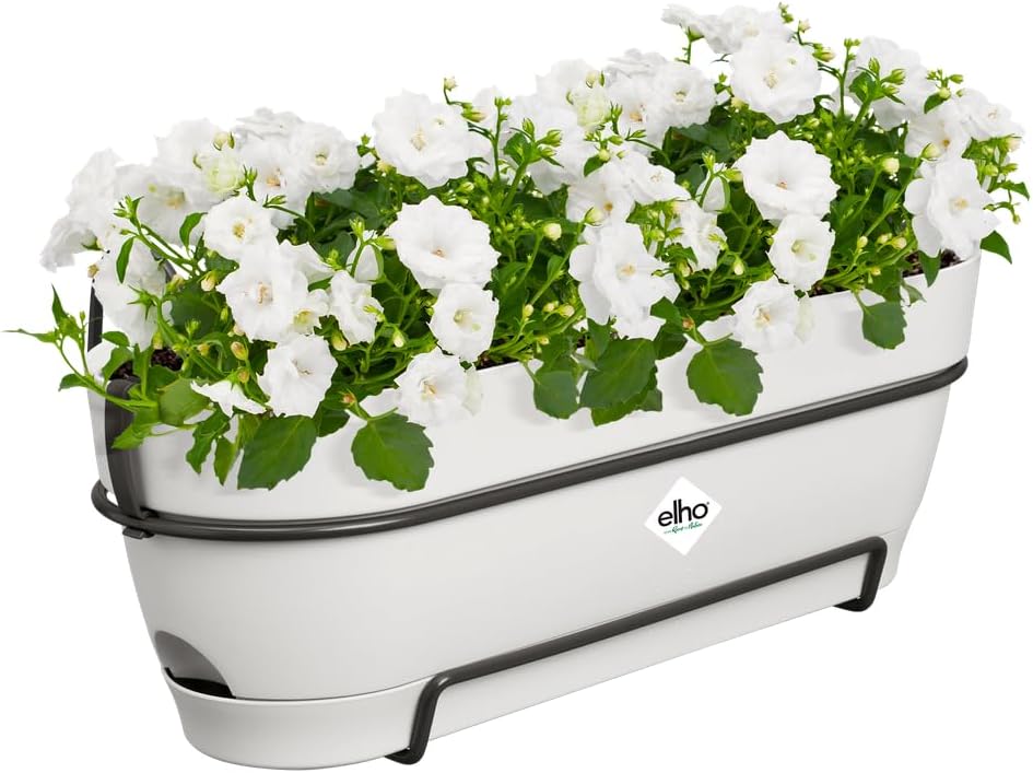 elho Vibia Campana Balkonkasten Allin1 50 mit Wasserreservoir - Blumentopf Balkongeländer - 100% rec