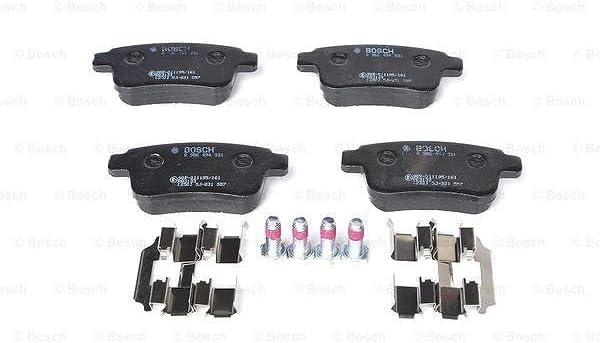 Bosch BP1221 Bremsbeläge - Hinterachse - ECE-R90 Zertifizierung - vier Bremsbeläge pro Set
