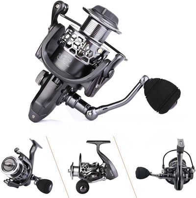 Sougayilang Angelrolle 13 + 1BB leicht, ultra-glatt, Aluminium-Spinnrolle mit gratis Ersatz-Graphits