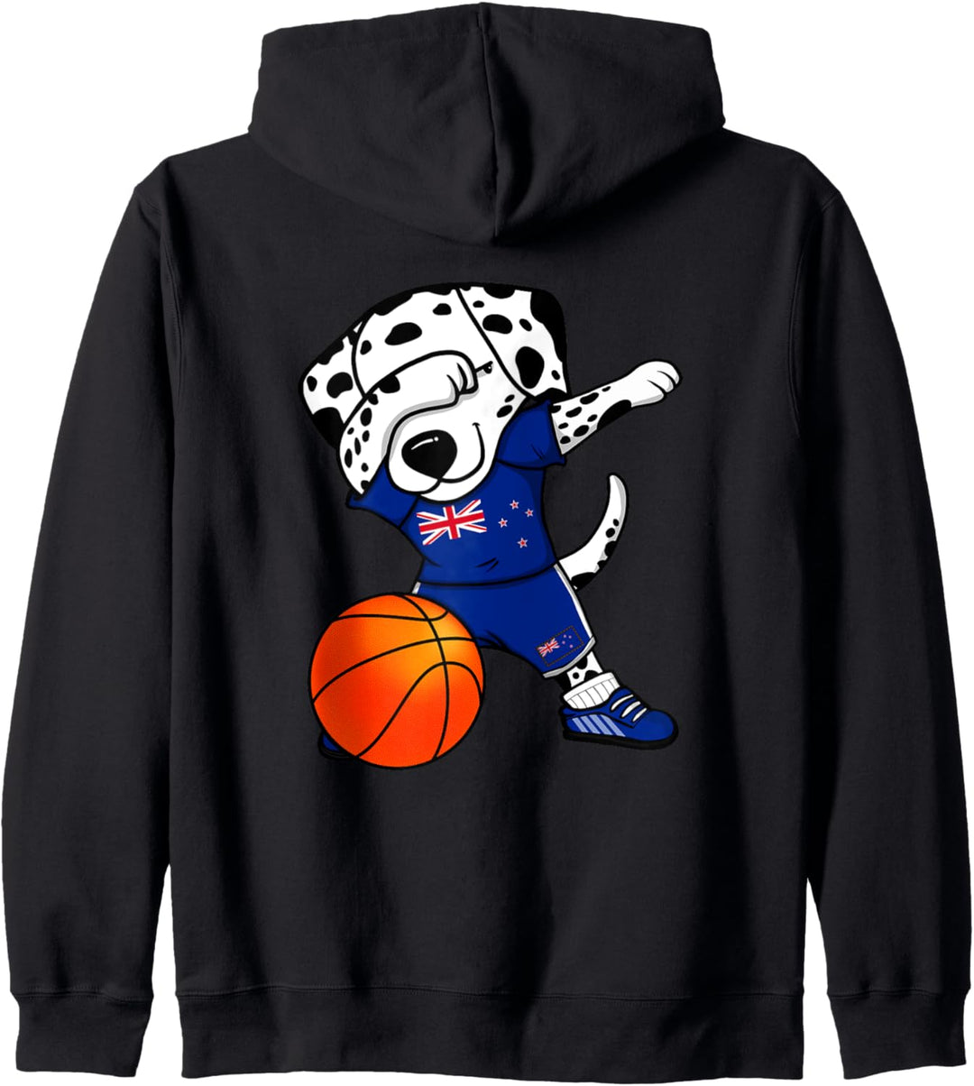 Dabbing Dalmatiner Neuseeland Basketball Mannschaft Sport Kapuzenjacke