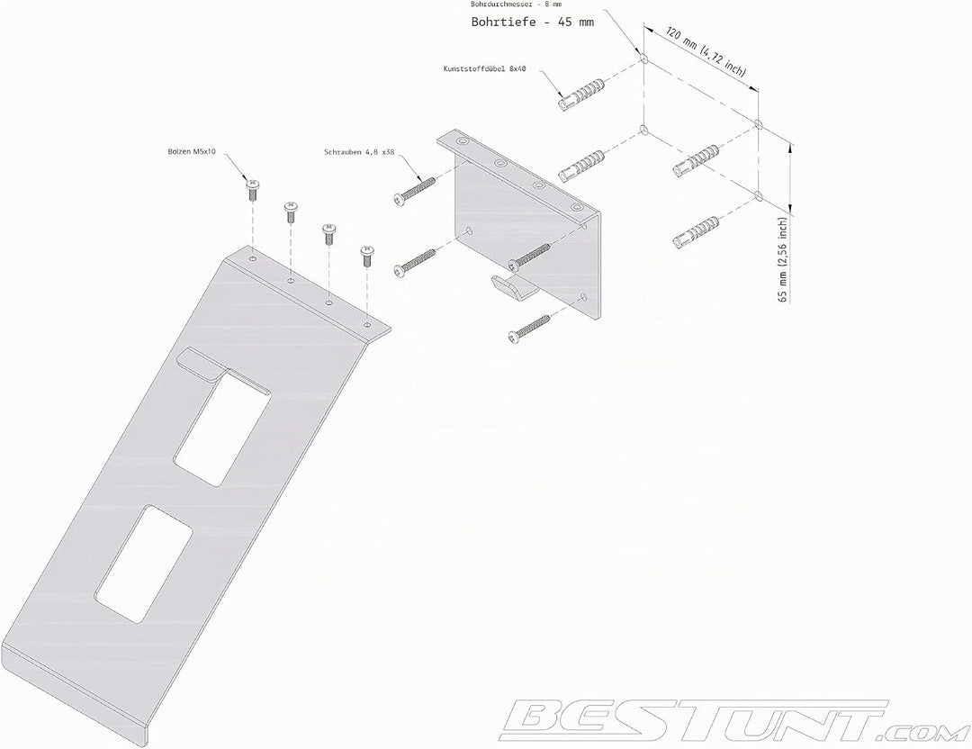 Helmhalterung | Für Motorrad Halter Regal Rack Lagerung Fixierung | Berg an der Wand | Schwarz, Schw