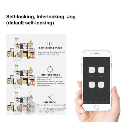 MHCOZY 2 Kanal 5V 85-250V ZigBee Smart Relais Schalter, einstellbare Selbstsperrung und Momentanbetr