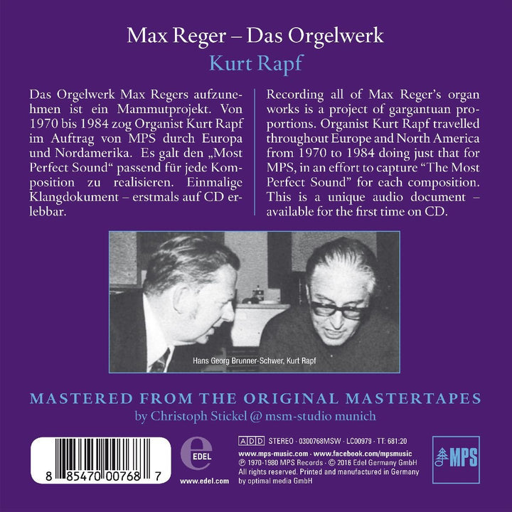 Das Orgelwerk, Audio-CD