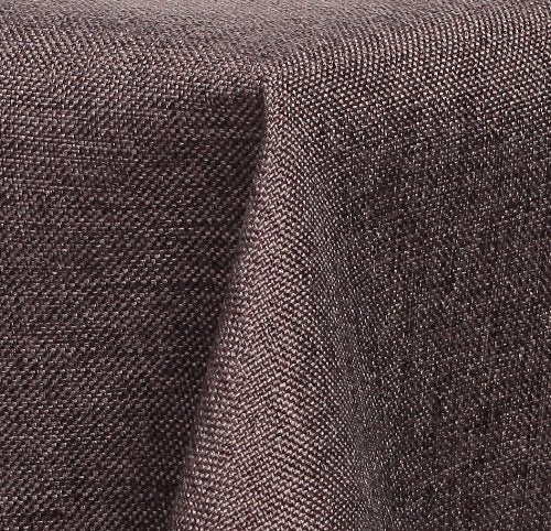 Textil Tischdecke - Leinen Optik - wasserabweisend Eckig - Farbe Grösse wählbar (Braun, ca. 130x220