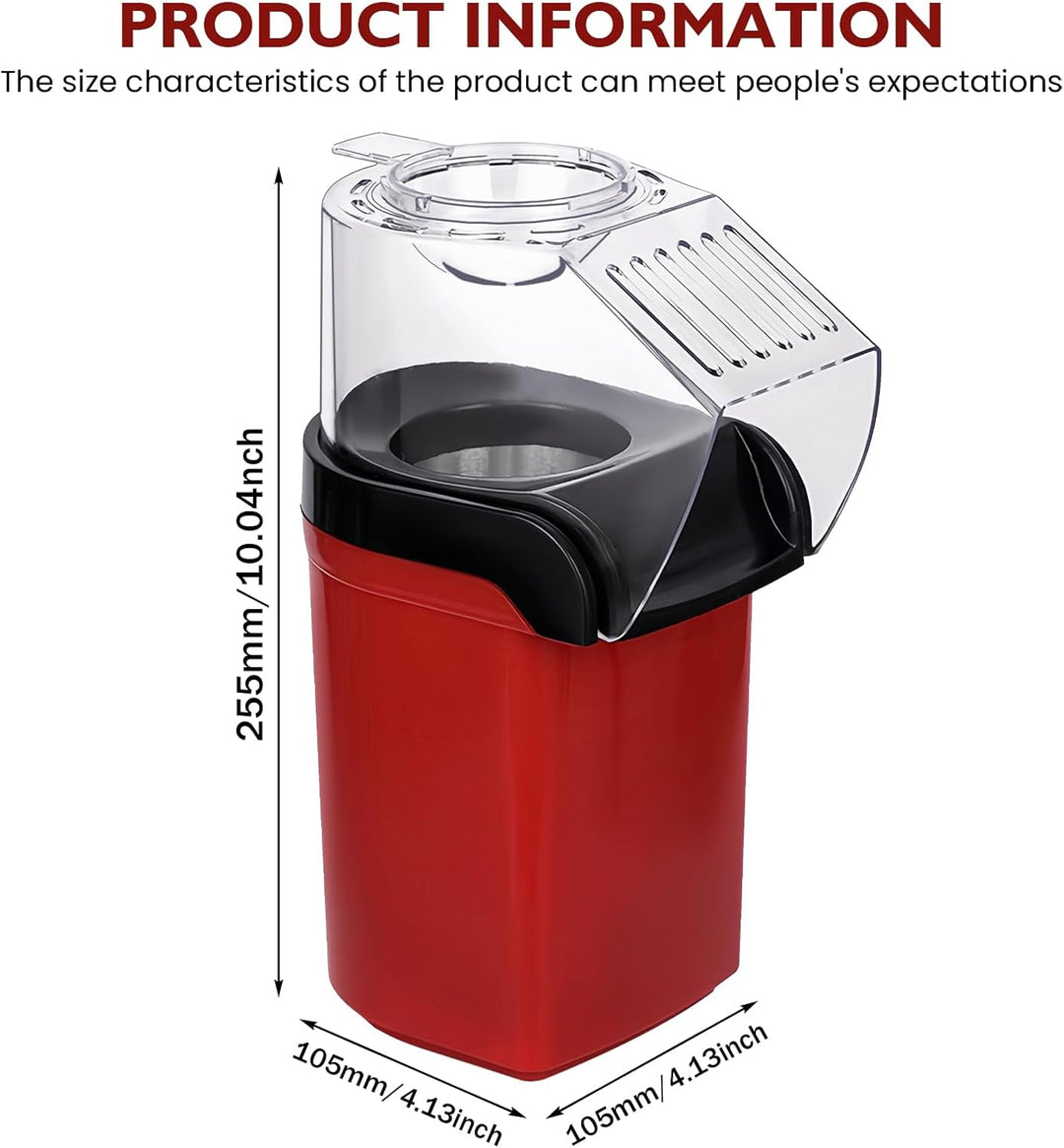Popcornmaschine, Klein Popcorn-Maschine mit Messbecher, One-Touch Elektrische Rühr Popcorn Popper, O