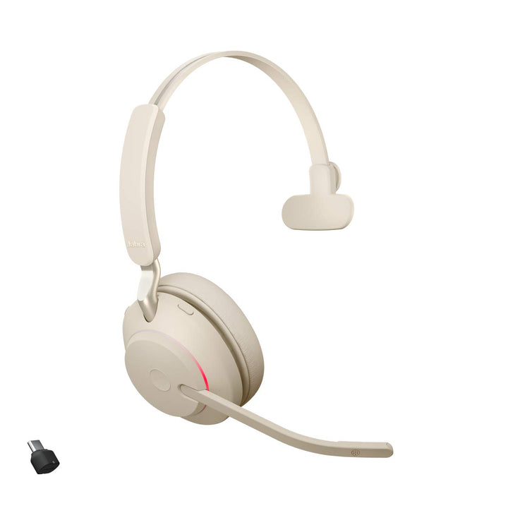 Jabra Evolve2 65 Wireless PC Headset – Noise Cancelling UC Certified Mono Headphones With Long-Lasti