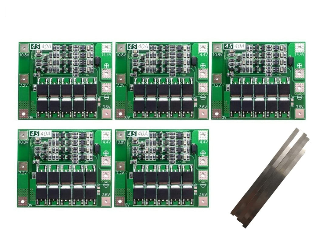5 Stück 4S 40A 14,8 V 16,8 V 18650 Lithium Batterie Schutzplatine BMS PCB + 5 Stück Nickelstreifen