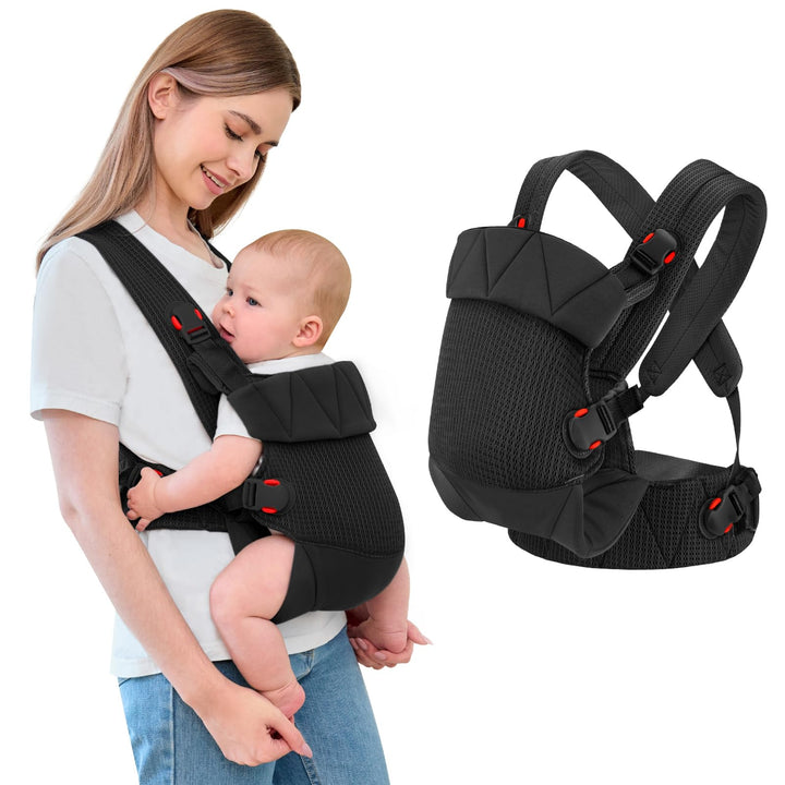 IULONEE Babytrage für Neugeborene Ergonomic Baby Carrier Tragbar Babytrage Vorne nach hinten tragen