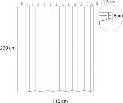 Ferocity Outdoor Vorhang Schlaufengardine Transparent 220 x 155 cm Gartenlauben Balkon-Vorhänge Gard